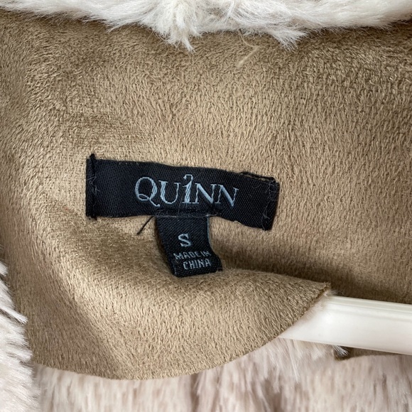 Quinn Faux Suede Waterfall Collar Vest S - Picture 11 of 13